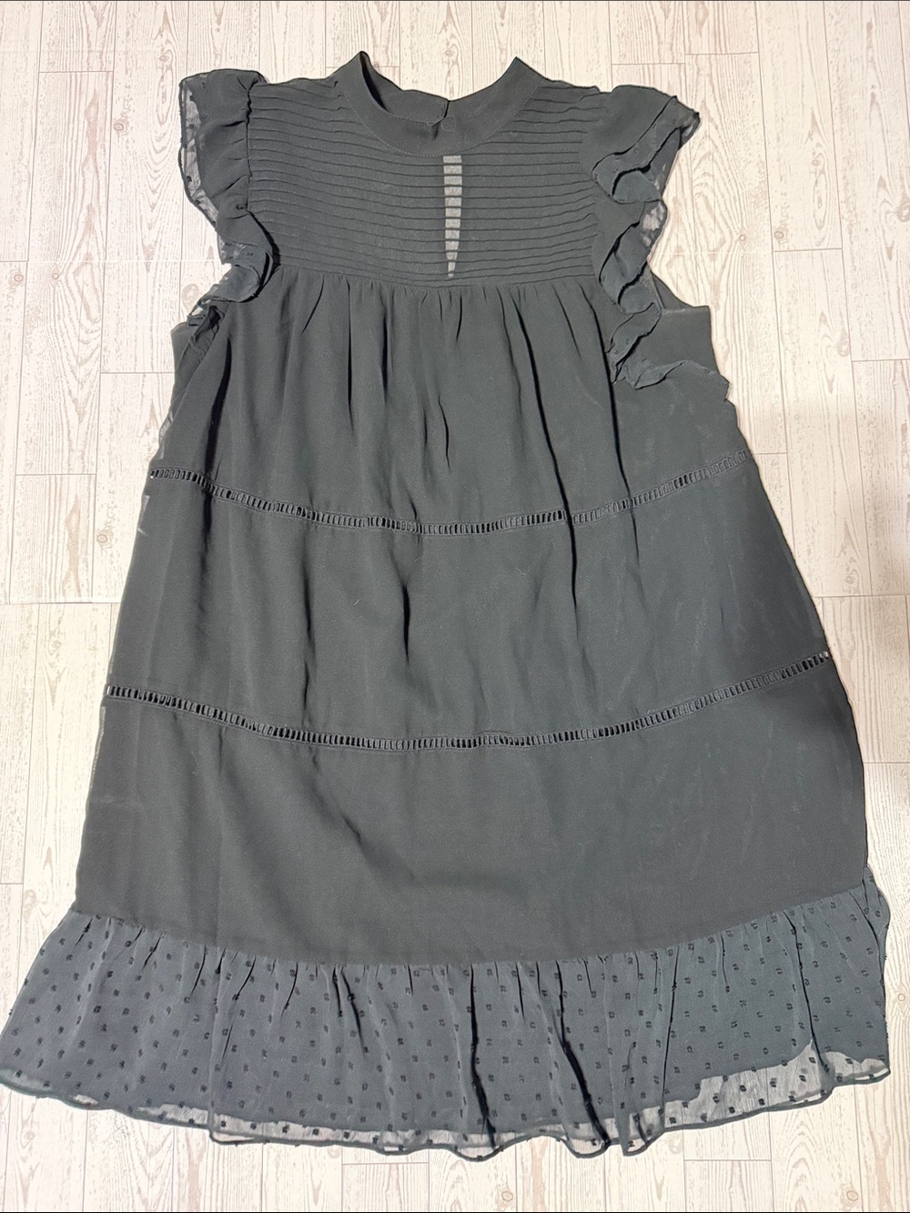 Who What Wear Little Girls Black Ruffle Tiered Dress